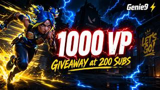 1000 VP GIVEAWAY at 200 SUBS ⚡ Neon Ranked Grind | Genie9 - Valorant Gameplay