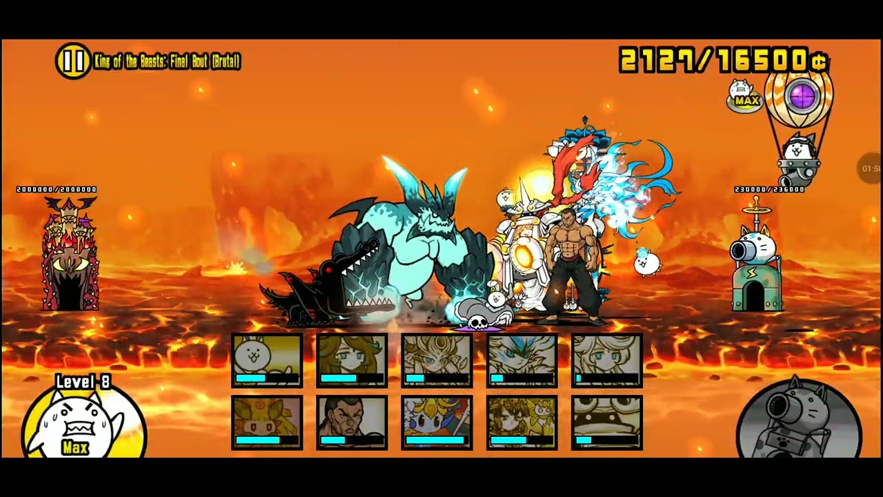 The battle cats ,derrotando o bun bun alien xenobeast ,do mapa Hunt for the xenobeast ,HP 3,6 Milhao