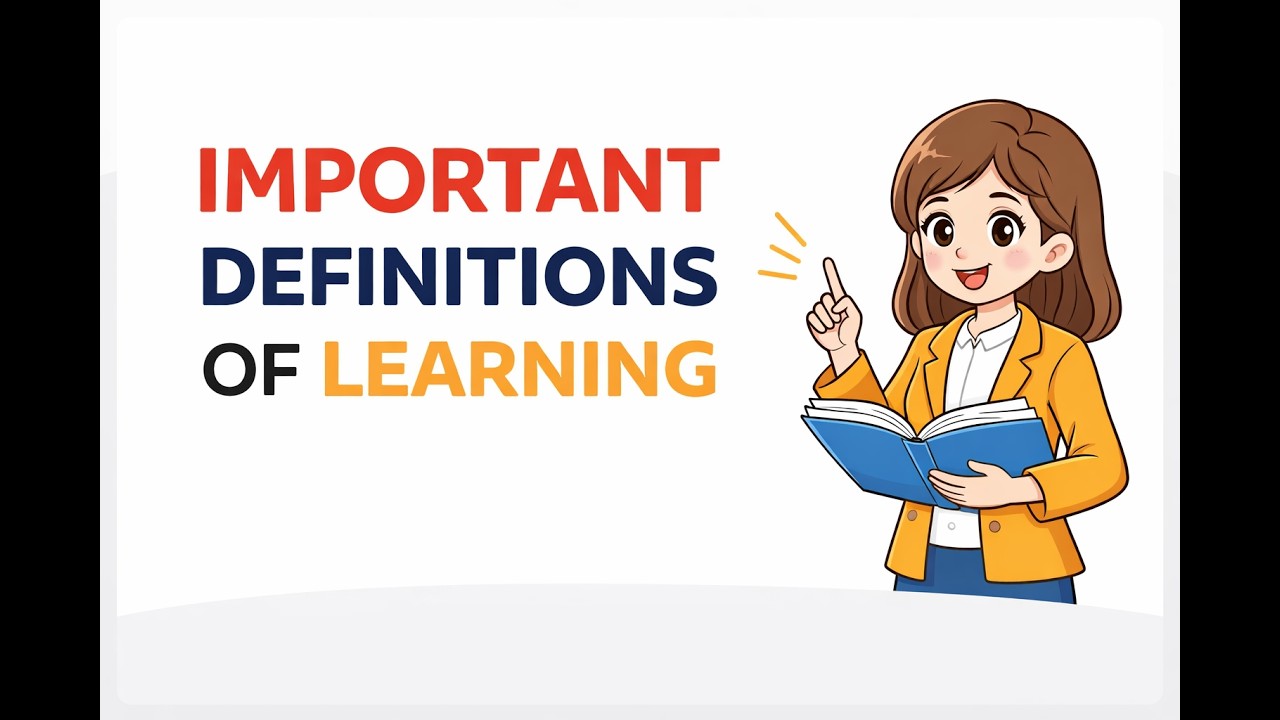 important definition of Learning - YouTube