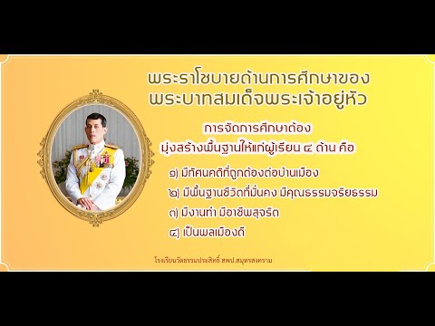 Best Practice การน้อมนำพระบรมราโชบาย ในหลวงรัชกาลที่10 สู่การปฎิบัติ - โรงเรียนวัดธรรมประสิทธิ์