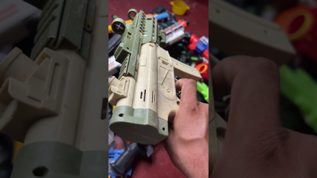 police gun  #toys #nerfsniper #nerf #mainan #toyreview #unboxing #satisfying