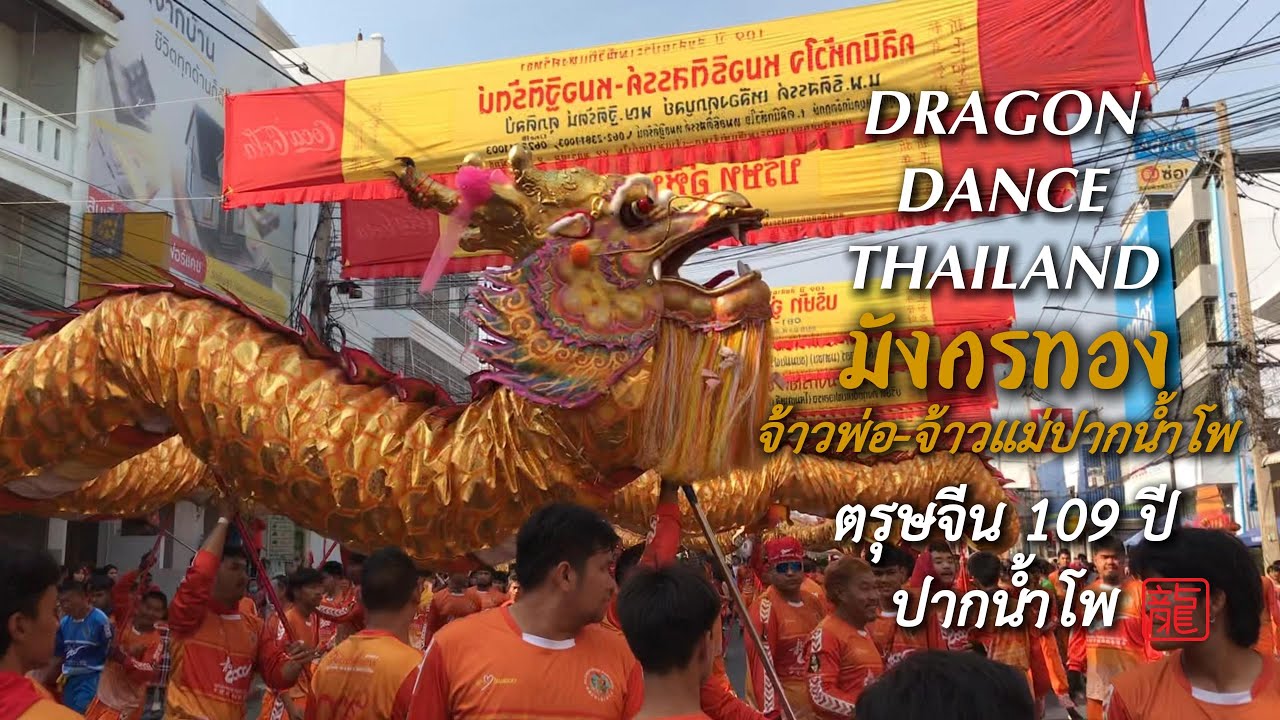 เชิดมังกรทองจ้าวพ่อจ้าวแม่ปากน้ำโพ ตรุษจีนปากน้ำโพ นครสวรรค์ 2568 Dragon Dance,TH