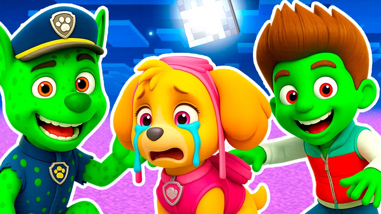 ЩЕНЯЧИЙ ПАТРУЛЬ СКАЙ ЗАРАЗИЛАСЬ ЗОМБИ АПОКАЛИПСИС В МАЙНКРАФТ