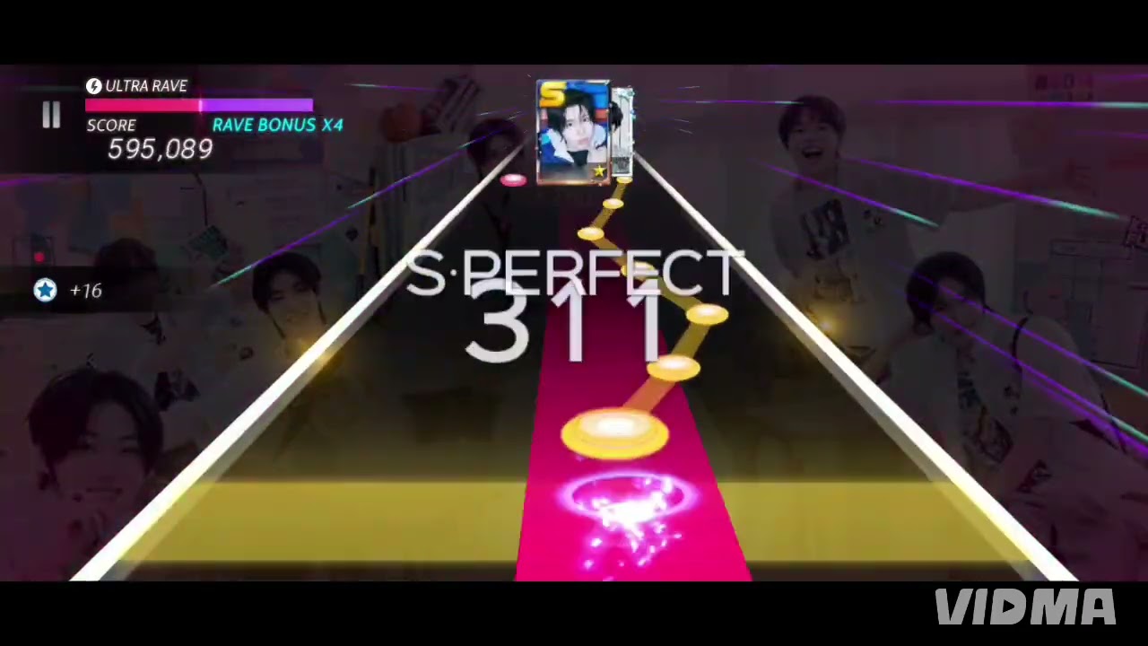 [SuperStar JYPNATION] KickFlip - Electricity (Hard Mode With 3 Stars) (All Perfect)