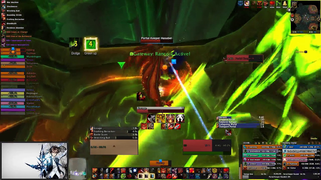 Circinus Vs. Mythic Portal Keeper Hasabel | Fury Warrior POV | Twitch Highlight