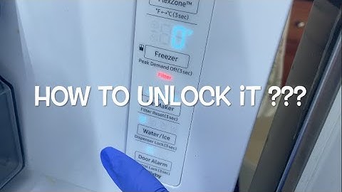 HOW TO UNLOCK THE SAMSUNG FRIDGE CONTROL PANEL ???