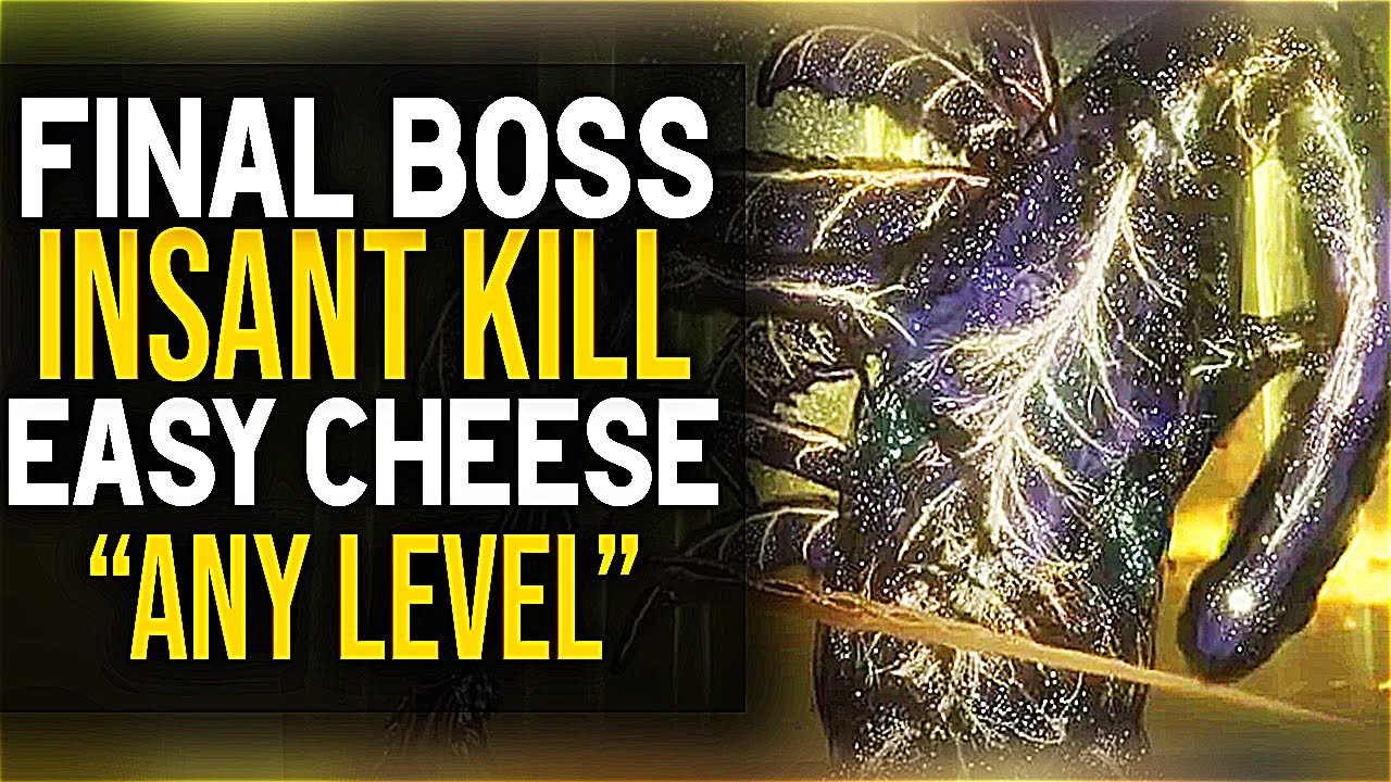Elden RIng - FINAL BOSS EASY CHEESE "INSTANT KILL" - How To Cheese Elden Beast
