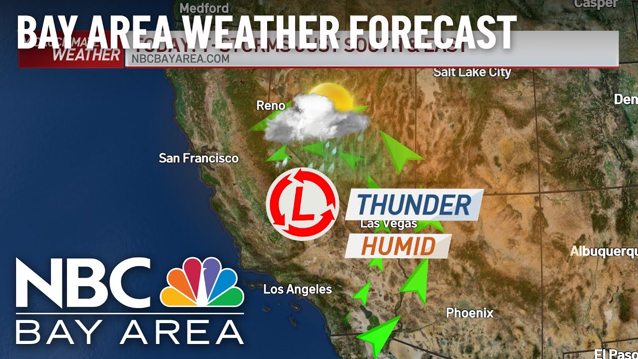 Bay Area Forecast: Watching Thunderstorm Chance - YouTube