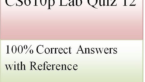 # quiz and short lectures of vu