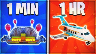 1 Minute vs 1 Hour Airship Build on LEGO Fortnite!