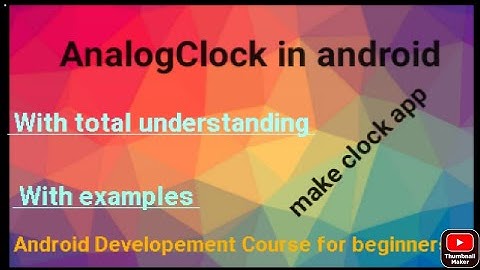 Analog Clock in android | How to use analog clock in android |Analog clock project|analog clock app