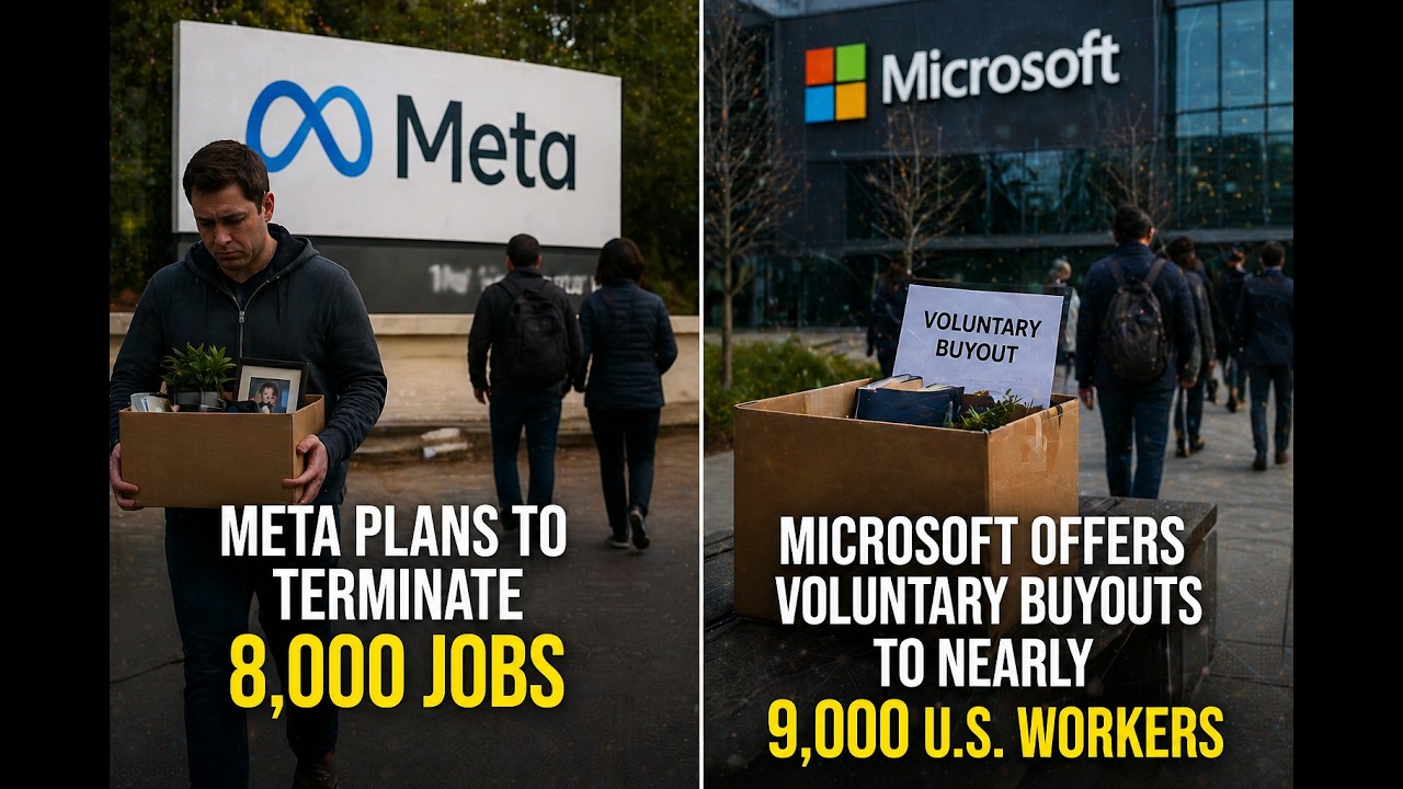 Tech Giants Slash Thousands of Jobs: Meta Cuts 8,000, Microsoft Offers Buyouts to 9,000