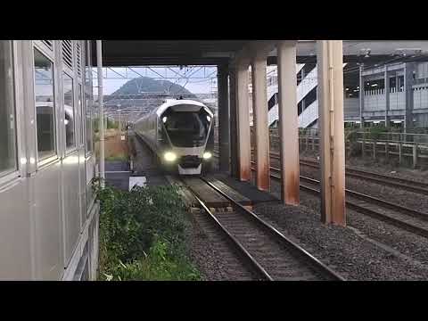 8月1日 サフィール踊り子4号 8004M E261系RS1編成が平塚駅を通過するシーン