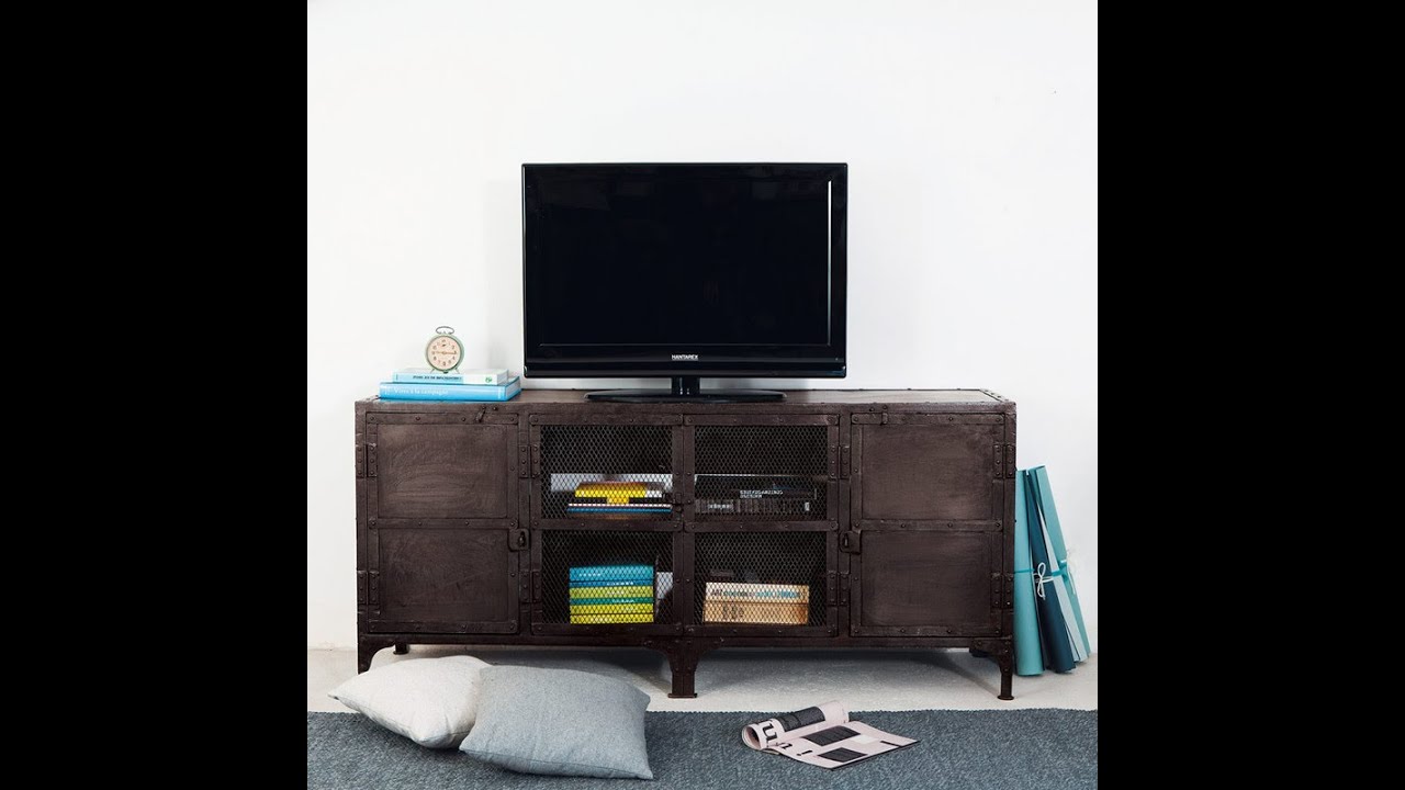 American Retro Iron Tv Cabinet Metal Cabinet Living Room Display