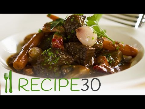 BOEUF (beef) BOURGUIGNON - By RECIPE30.com