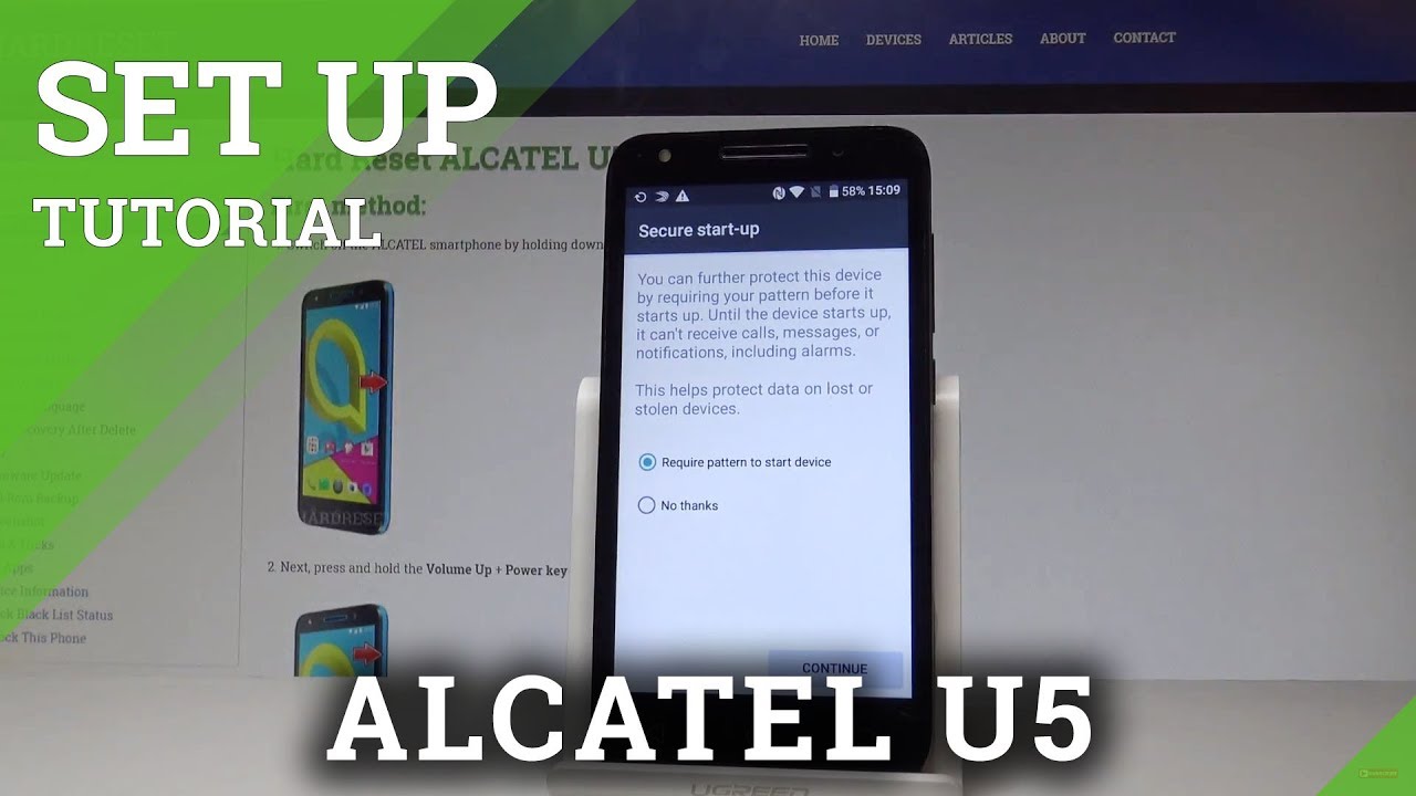 How to Set Up Screen Lock on ALCATEL U5 - Pattern Protection |HardReset