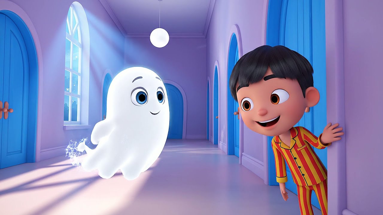 The Floating Ghost Goes Hunting | Spooky Fun Adventure Kids Nursery Rhyme Animation
