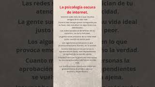 La psicología oscura de internet  Internet .#internet #psicología #psicologíaoscura #redessociales