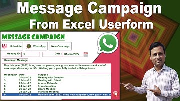 How to send whatsapp messages from excel using vba | Move Button on Selection of Listbox