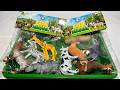 Unboxing 8 Animal Toys: Kinetic Sand Diorama &amp; Satisfying ASMR