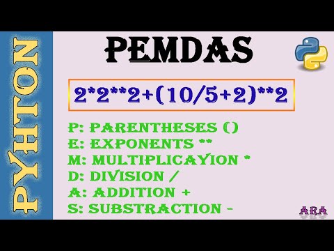 Pemdas rule | Operator precedences | Mathematical equations | python | urdu/hindi