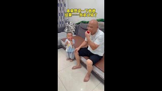 I meant to tease dad, but... I admit I lost. That kick was too hasty.