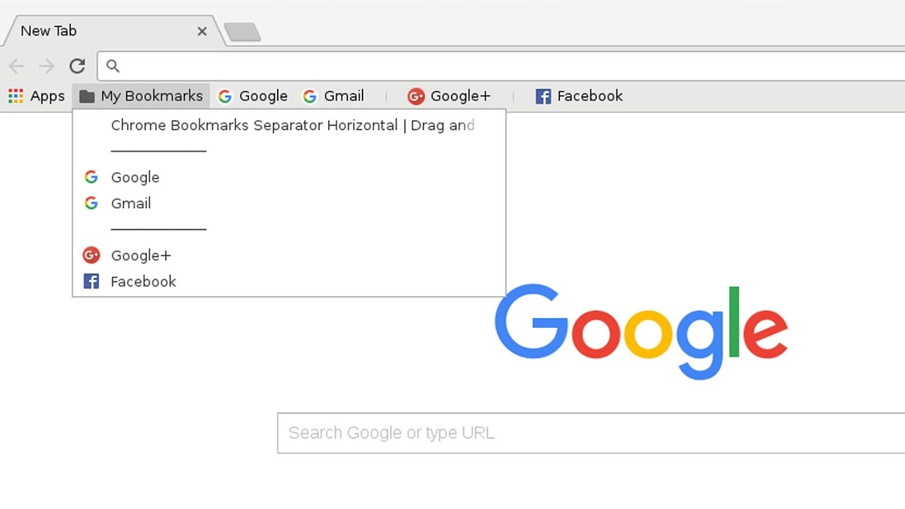 Chrome bookmarks separator Horizontal & Vertical YouTube