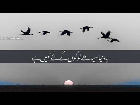 ye dunya seedhe logon ke liye nahi hai || deep lines whatsapp status || heart touching lines