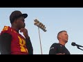 USC head football coach Lincoln Riley talked about the team and Anthony Beavers' community service.