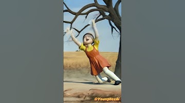 Squid Game Young-hee AI hilariously catch a falling meteor? #squidgame #comedy