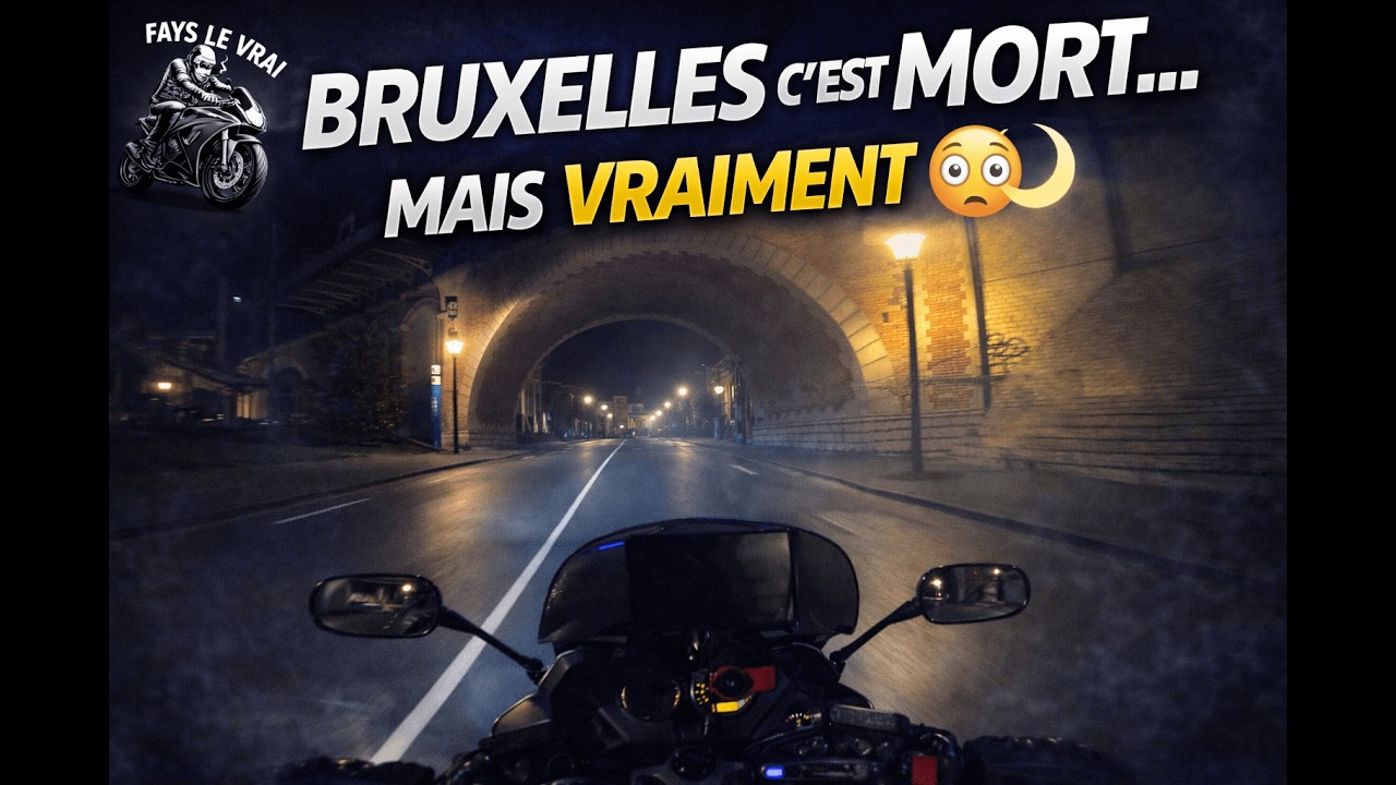 🇧🇪🇲🇦 Moto de nuit dans une ville morte 🏙️🌙 MotoVlog#34
