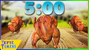 5 Minute Dancing Thanksgiving Turkey Party Countdown Timer with music