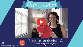 Prepare for doctors & emergencies- Day 1 Emergency Medical Folder Challenge