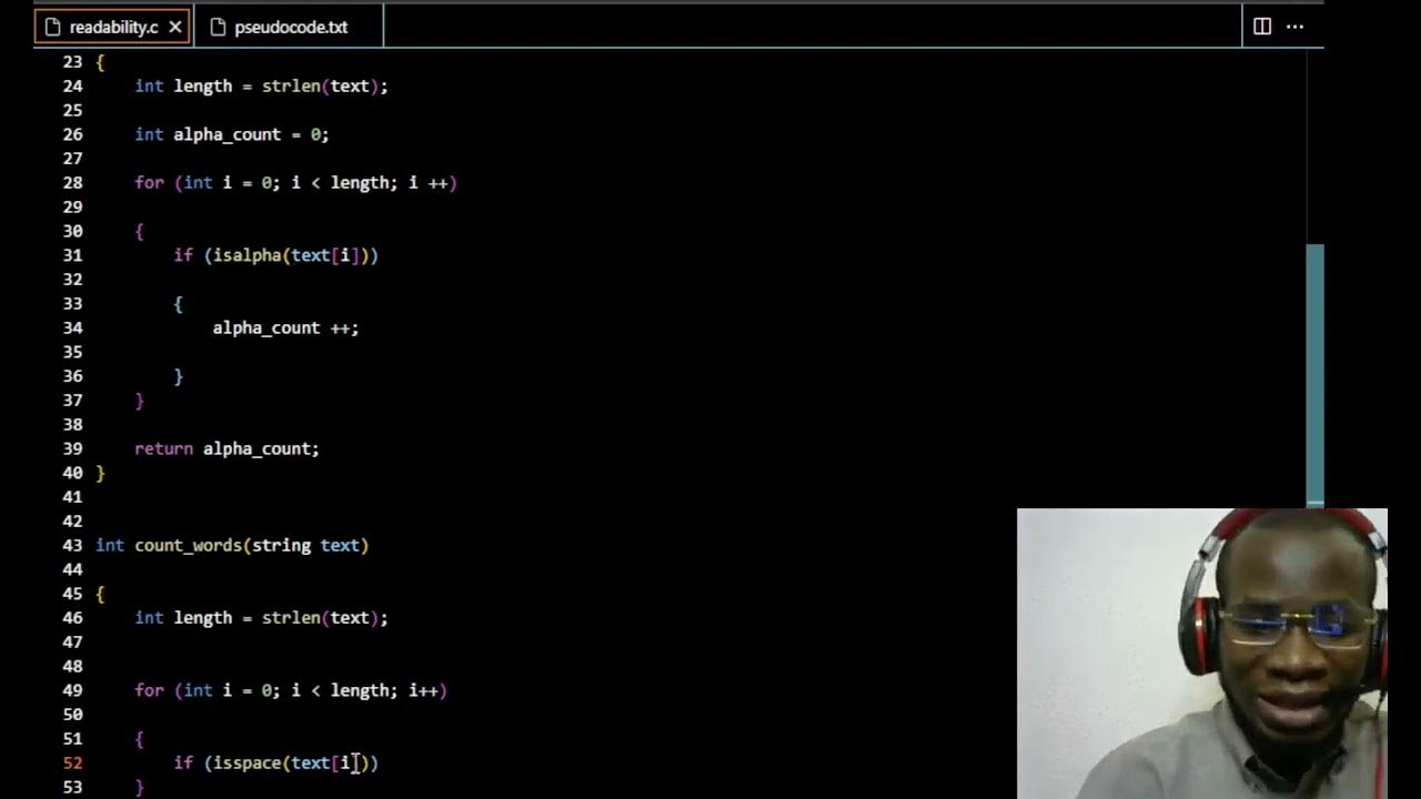 Cs50 readability solution and walkthrough youtube