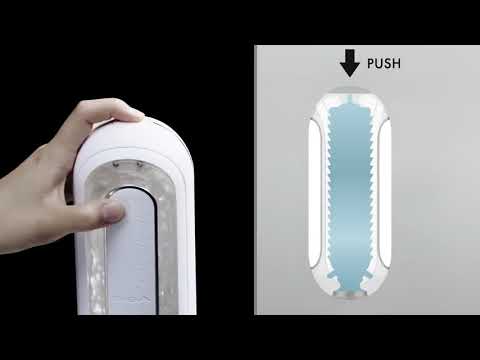 Вібромастурбатор Tenga Flip Zero Electronic Vibration White, змінна інтенсивність, розкладний, виробник Японія, видео 1