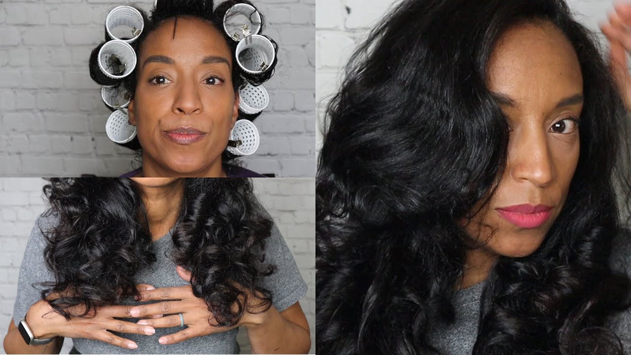 Tension Rollers on my curly HAIR| The struggle was real!