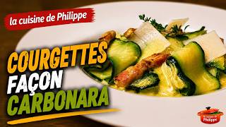 Courgettes façon carbonara 😍 Recette facile, rapide et ultra gourmande !