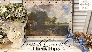 French Country Thrift Flips using Decoupage, Fusion Milk Paint & Patina Paint | DIY Fine Art