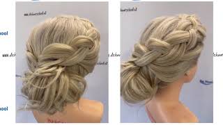 Lage knot met vlechten, low bun with braids