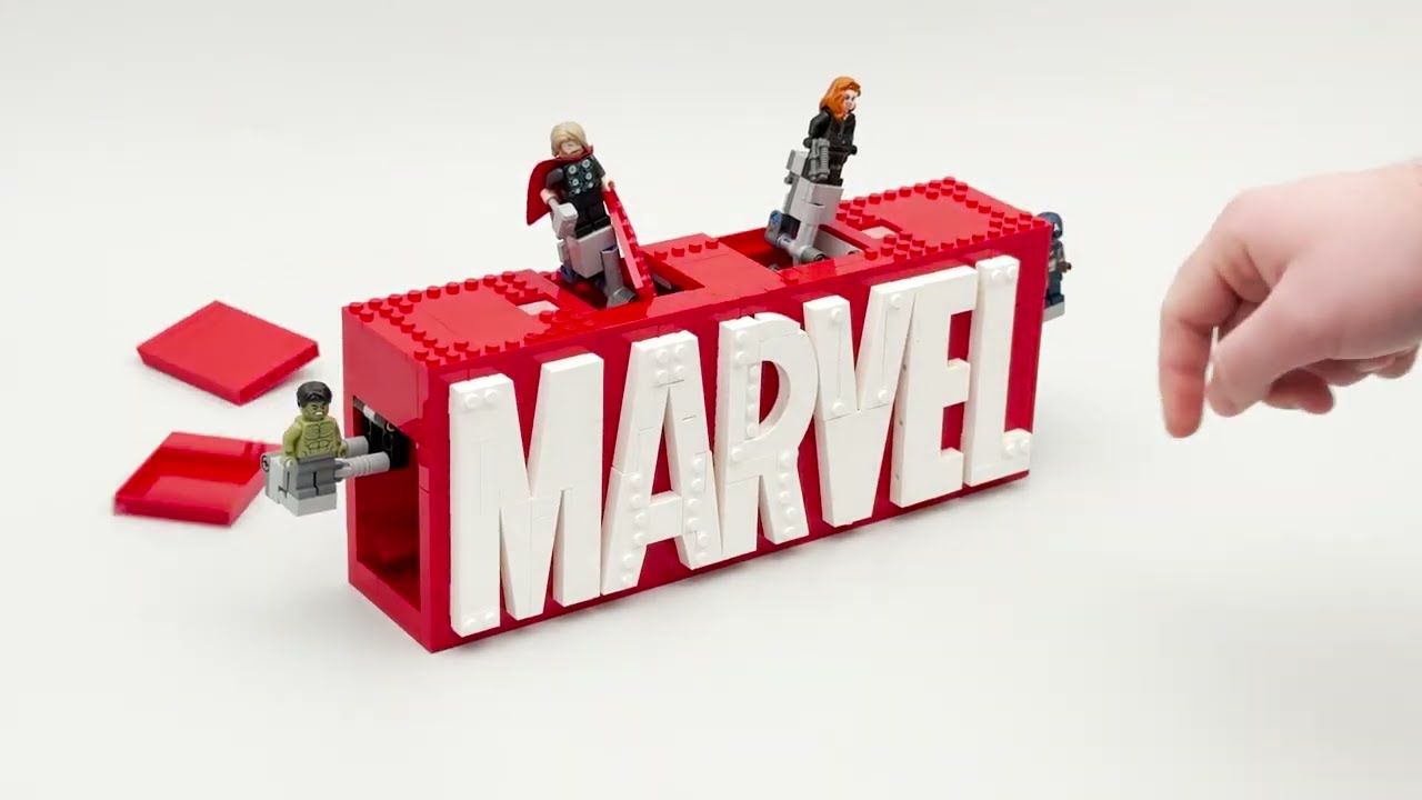 LEGO Marvel 76313 Marvel Logo & Minifigures - YouTube