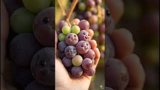 Ultra-Realistic Grapes with a Tiny Face 🍇 | AI Macro Fruit Art That Feels Alive