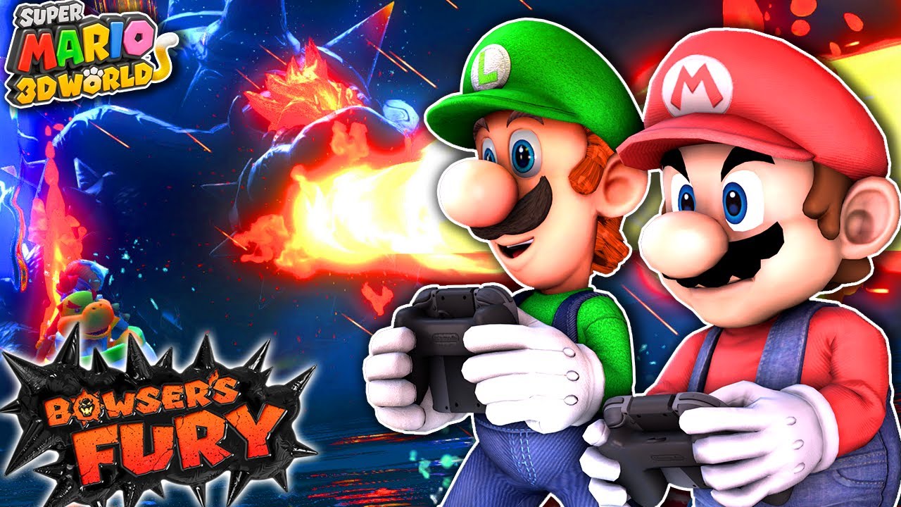 Mario & Luigi Play Bowser's Fury Part 3 - COLLECTING CAT SHINES!! (Super Mario 3D World)
