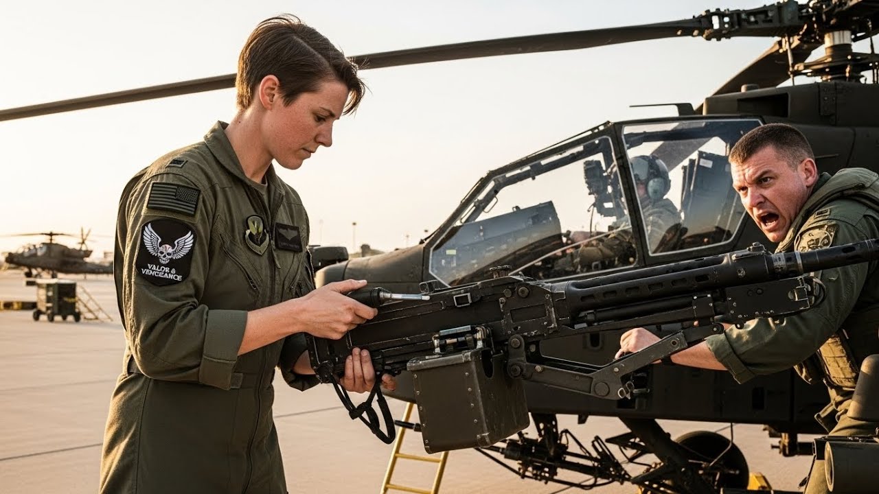 She Was Just Cleaning the Apache’s Machine Gun — Until the Pilot Saw Her Patch and Froze