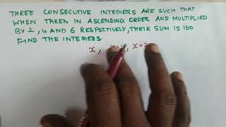 Three consecutive integers are such that when taken in ascending order and multiplied by 2, 4and6...