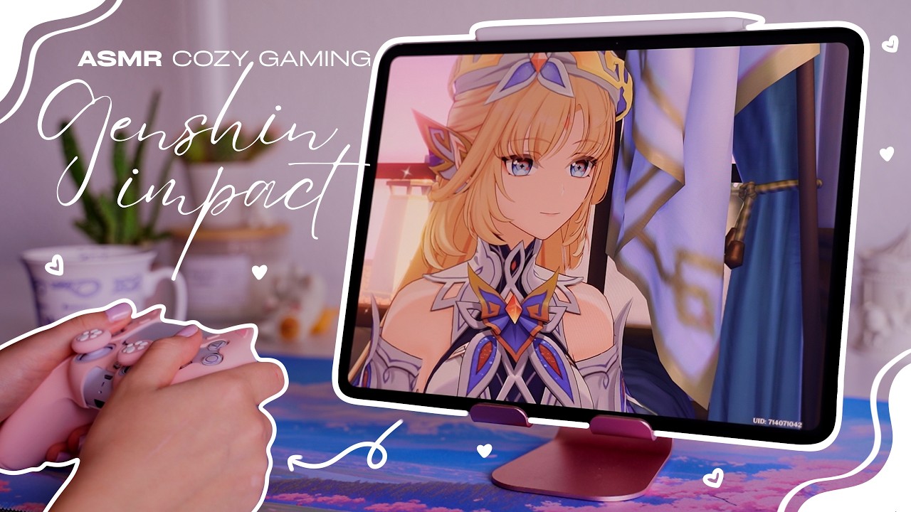 Genshin Impact ASMR ♡ Whisper & Controller Sounds ♡ Cozy Playthrough Mondstadt Event