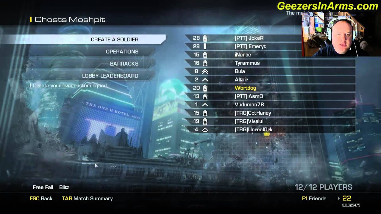 Let's Play - Call of Duty Ghosts (Free Fall bonus map) - YouTube