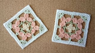 ✨  Amazing Crochet Flower Square Motif pattern crochet Lacy square pattern