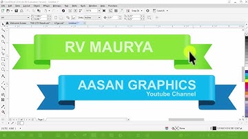 Ribbon Design By Corel Draw, CorelDraw Tutorials in Hindi