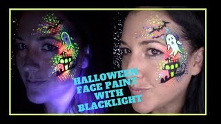 UV/Blacklight Halloween Face Paint Design