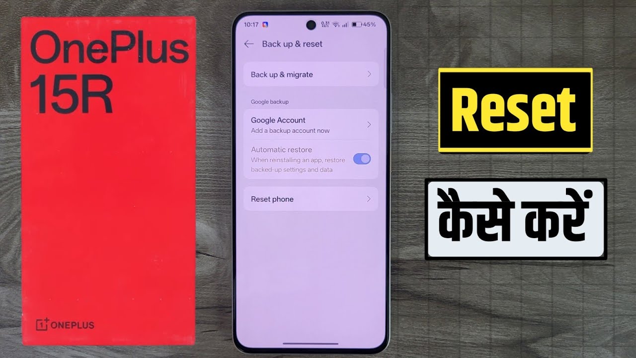 oneplus 15r reset kaise kare | how to factory data reset oneplus 15r 